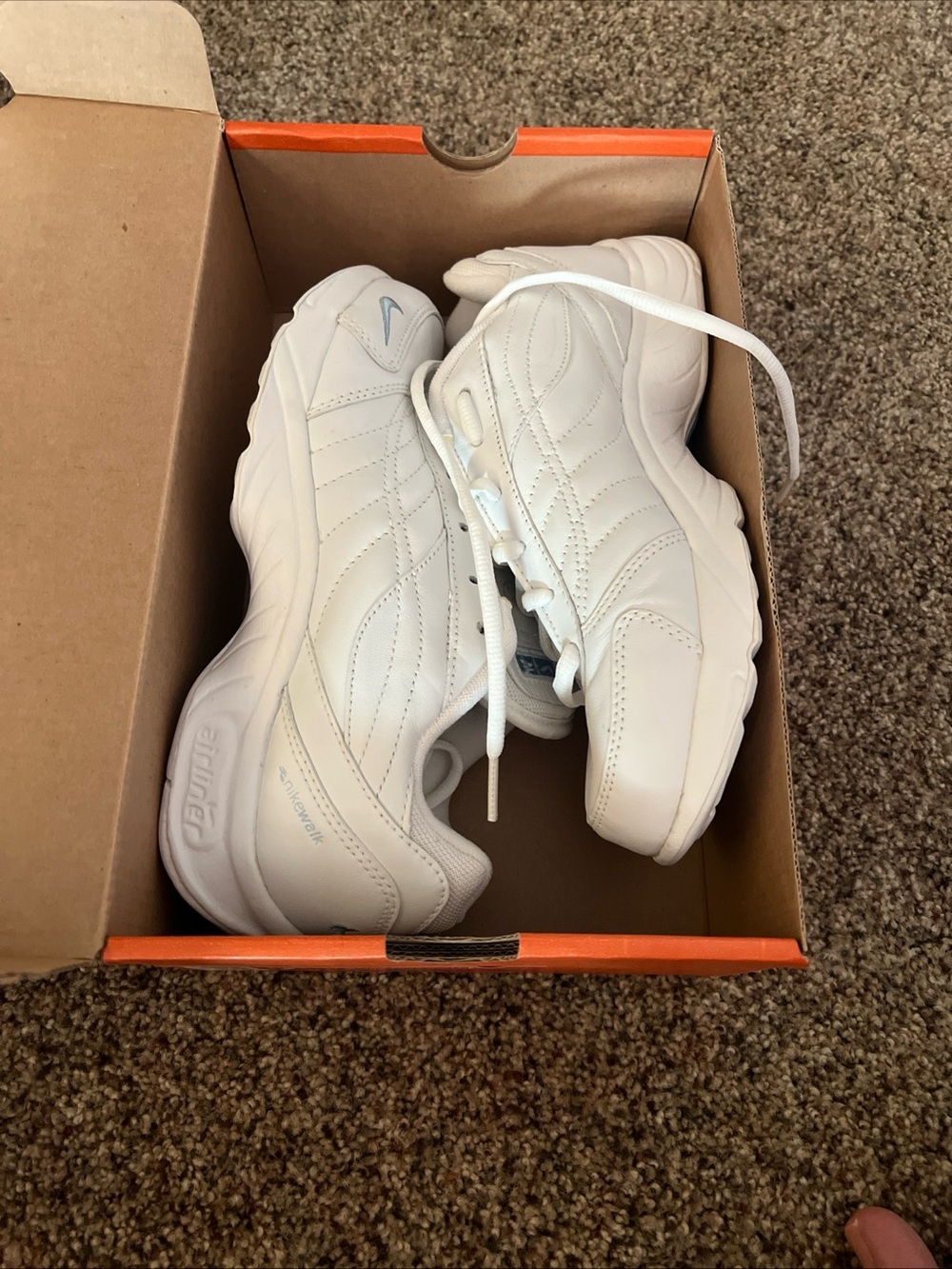 Nike Orange Shoe Box with White Label